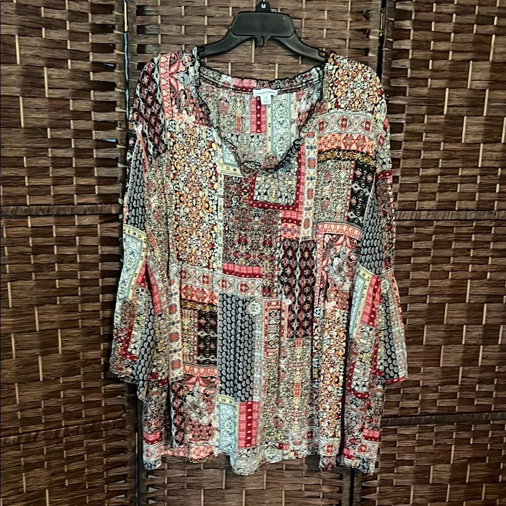 Plus Size Patchwork Blouse Cottagecore Beauty